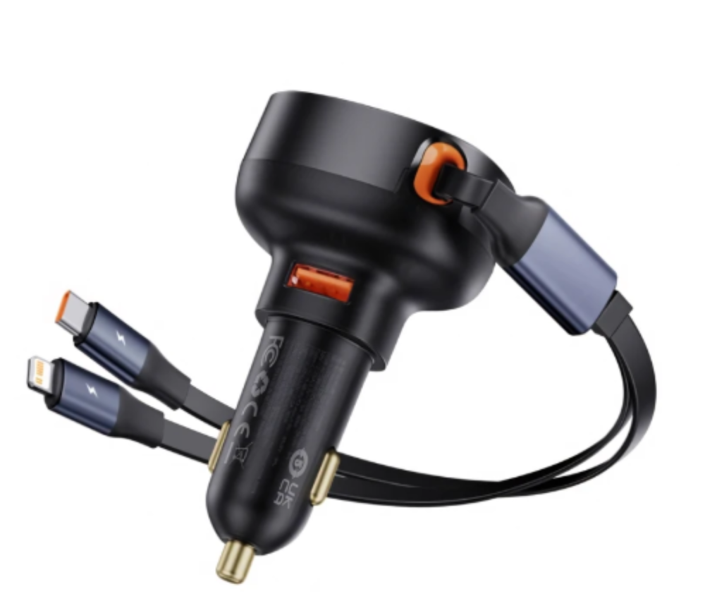 شارژر فندکی 60 وات بیسوس مدل Retractable